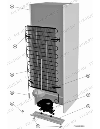 Взрыв-схема холодильника Zanussi ZRB327WO2 - Схема узла Cooling system 017